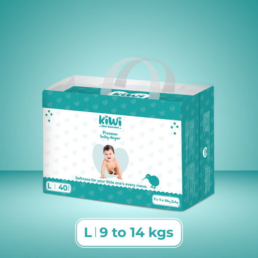 Kiwi New Zealand Premium Baby Diaper Pant Large (Pack Of 40).