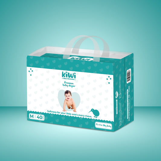 Kiwi New Zealand Premium Baby Diaper Pant Medium (Pack Of 40).