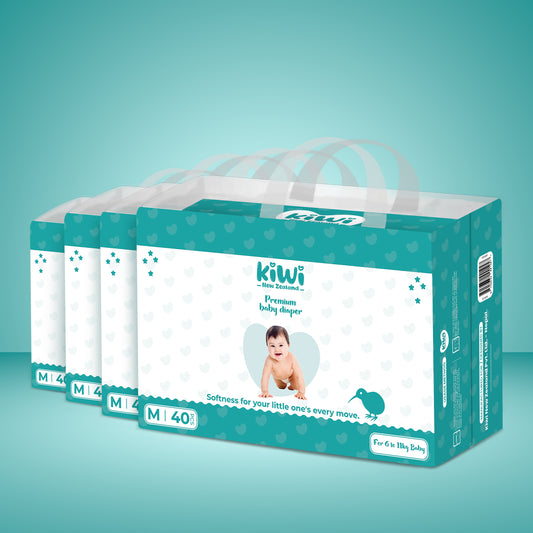Kiwi New Zealand Premium Baby Diaper Pant Medium (Pack Of 40 * 4)
