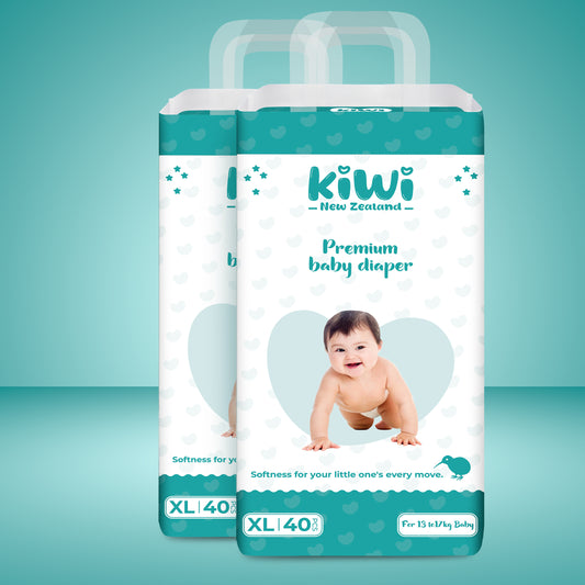 Kiwi New Zealand Premium Baby Diaper Pant Xl (Pack Of 40 * 2).