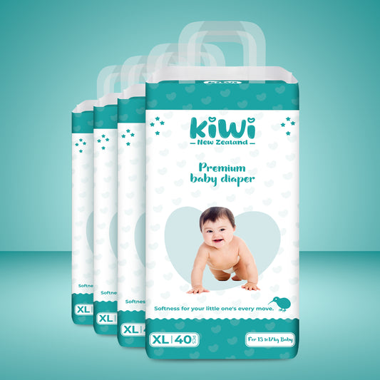 Kiwi New Zealand Premium Baby Diaper Pant Xl (Pack of 40 * 4)