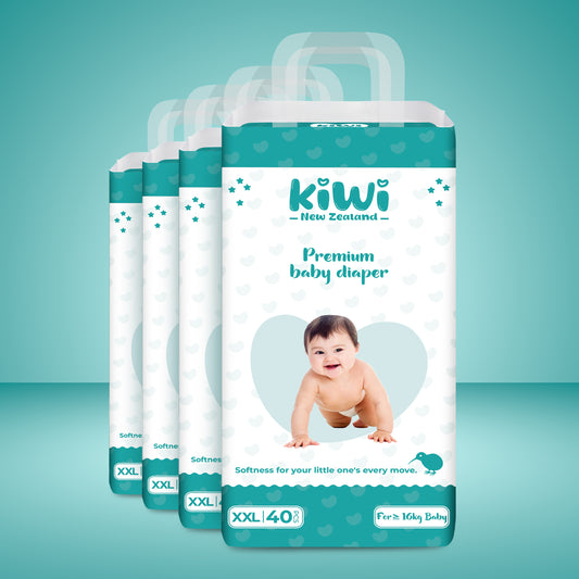 Kiwi New Zealand Premium Baby Diaper Pant Xxl (Pack Of 40 * 4)